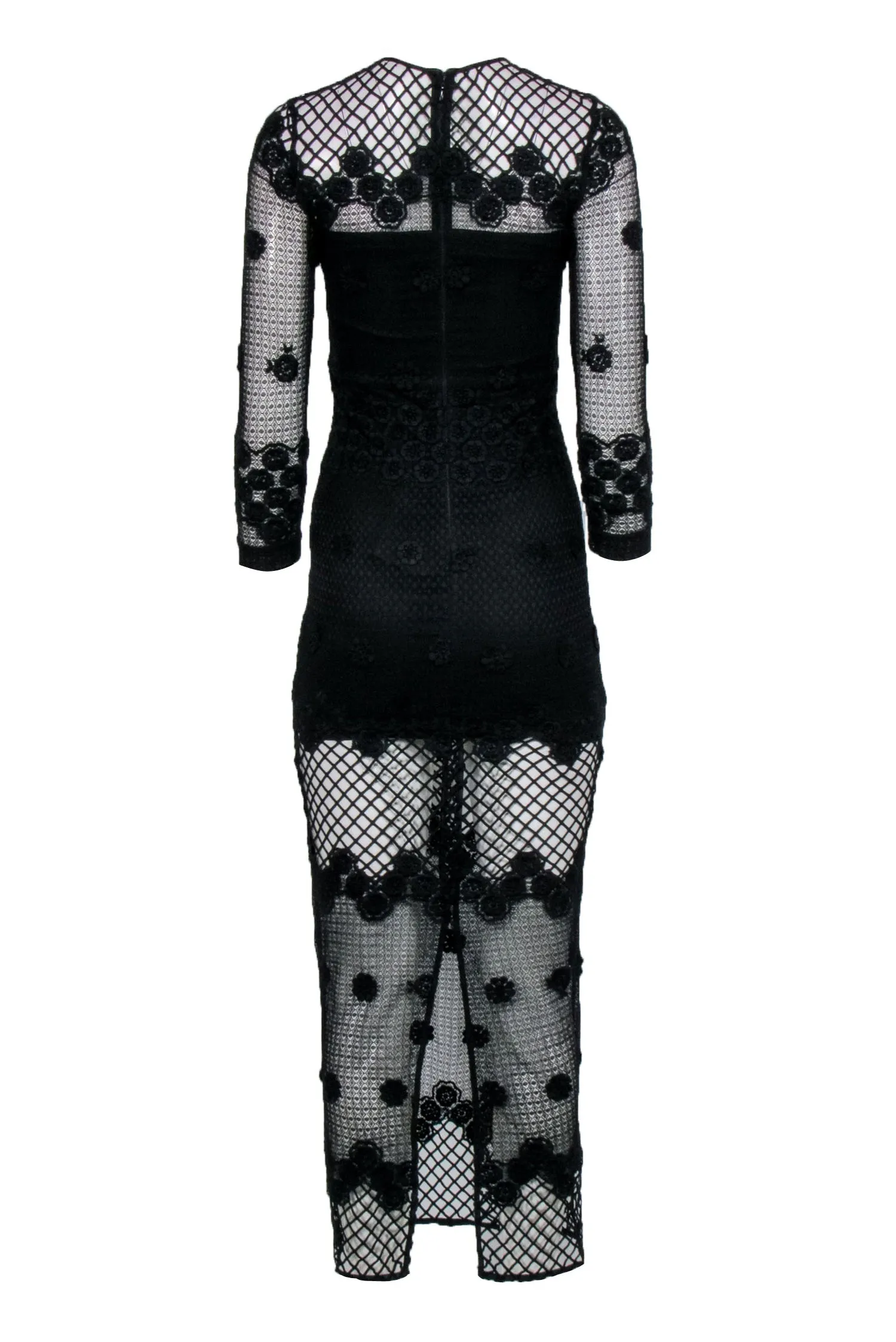 Alexis - Black Lace "Axelle" Maxi Dress Sz XS