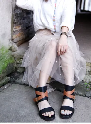 ARTMU WIDE FIT FLAWLESS BUCKLE LEG DESIGN SANDALS