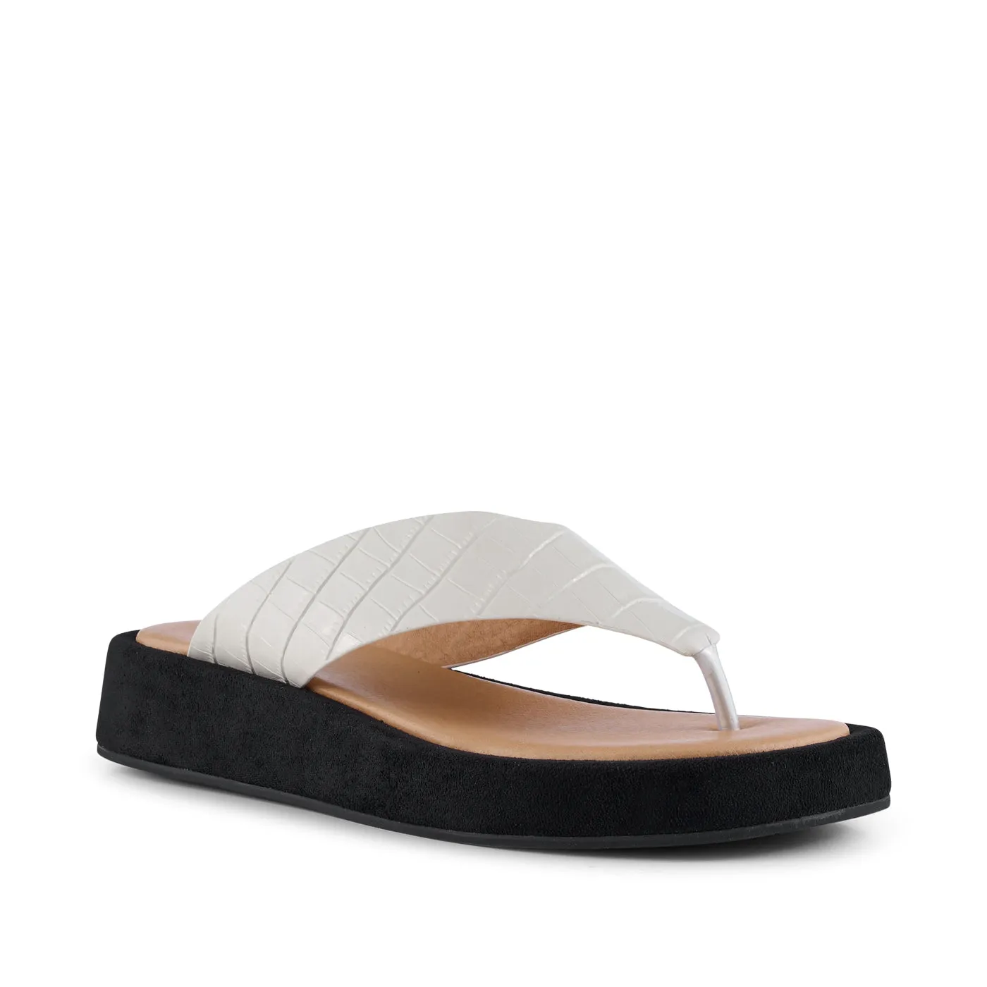 Astrid sandal leather - OFF WHITE CROCO