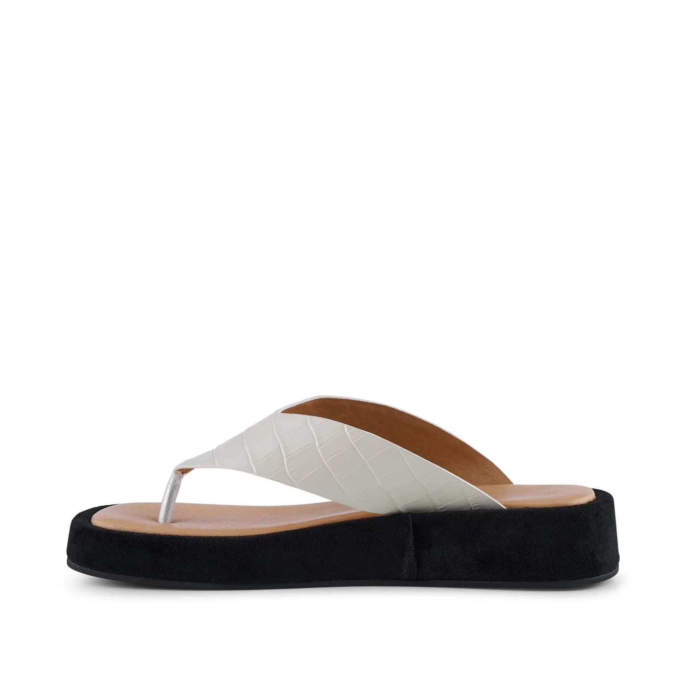 Astrid sandal leather - OFF WHITE CROCO