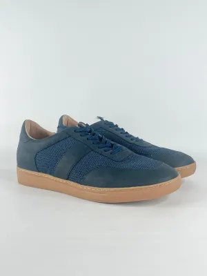 Bared Navy Blue Mesh & Nubuck 'Promethium' Sneakers - EU44