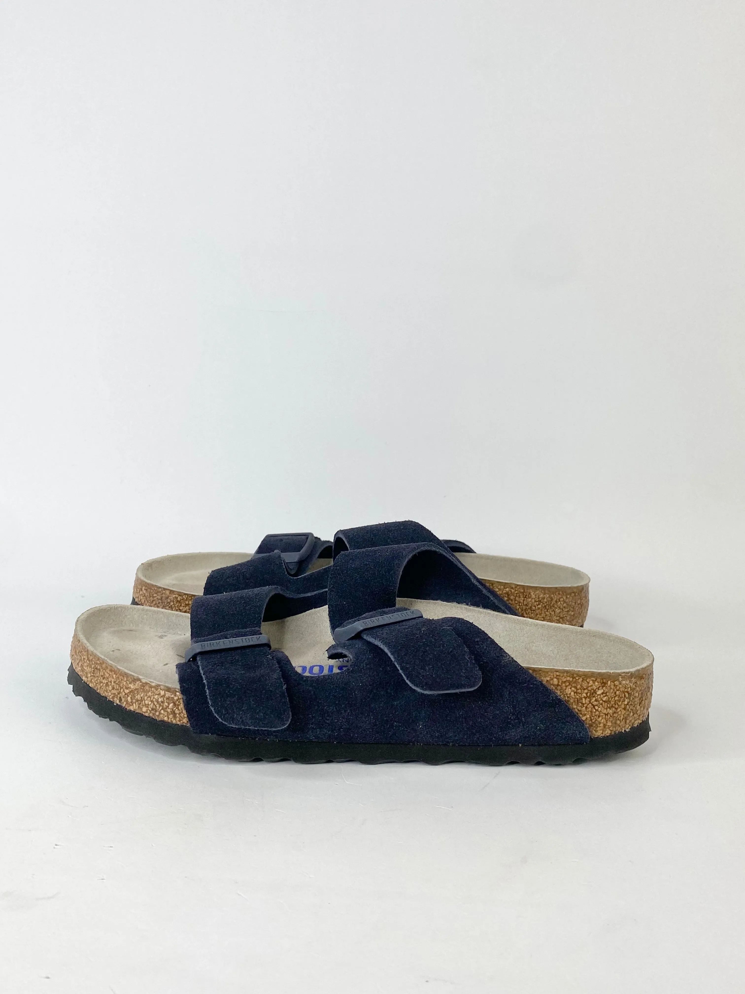 Birkenstock Arizona Midnight Blue Suede Sandals - EU35
