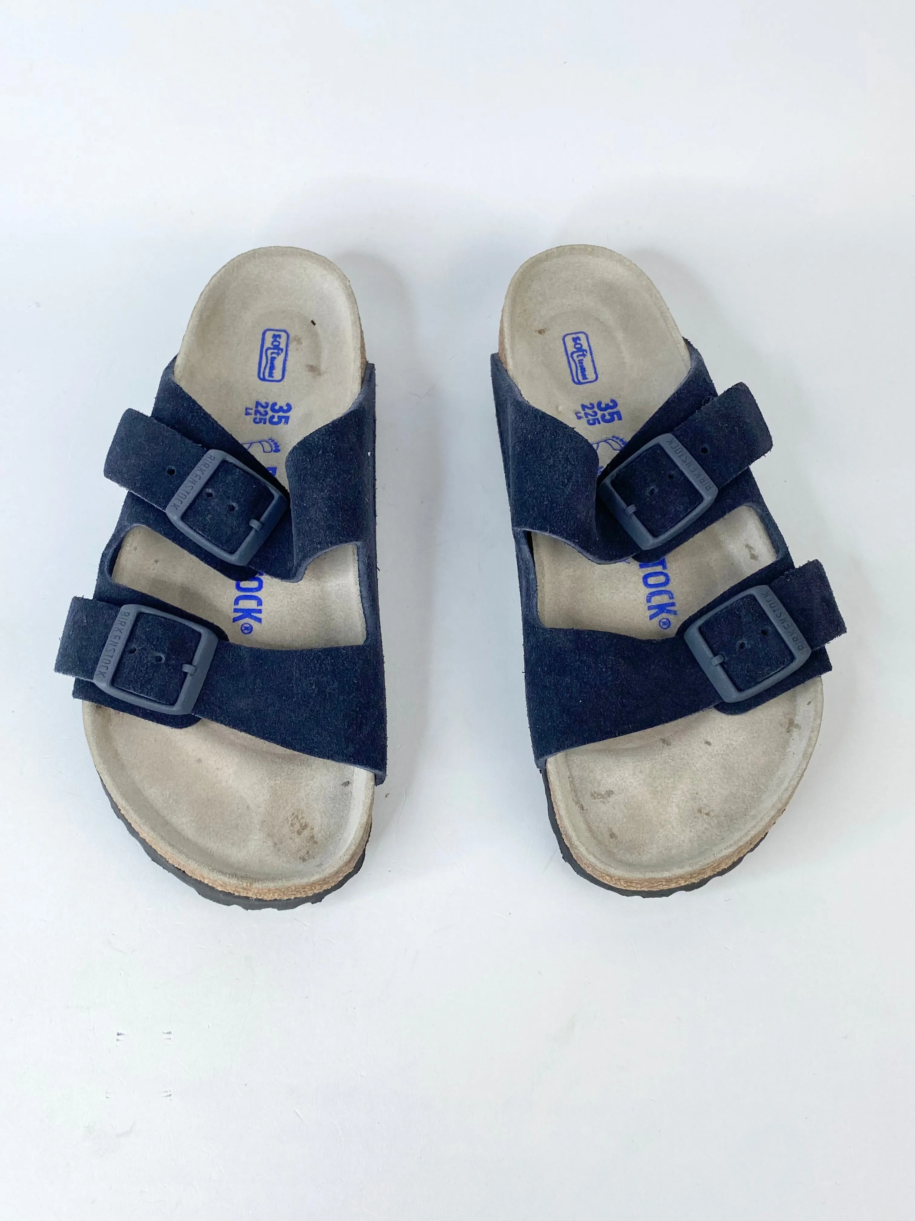 Birkenstock Arizona Midnight Blue Suede Sandals - EU35