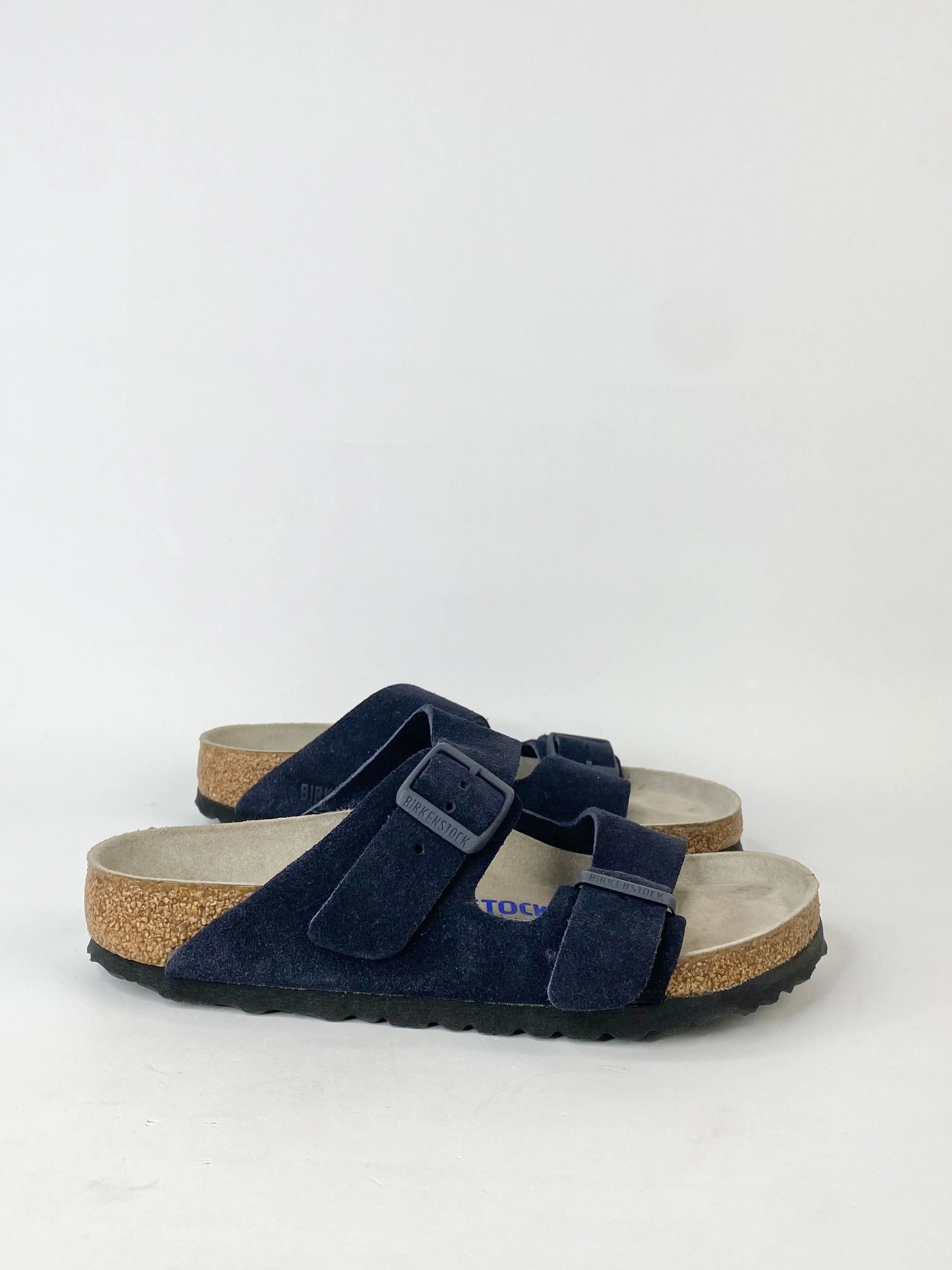 Birkenstock Arizona Midnight Blue Suede Sandals - EU35