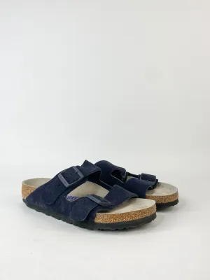 Birkenstock Arizona Midnight Blue Suede Sandals - EU35