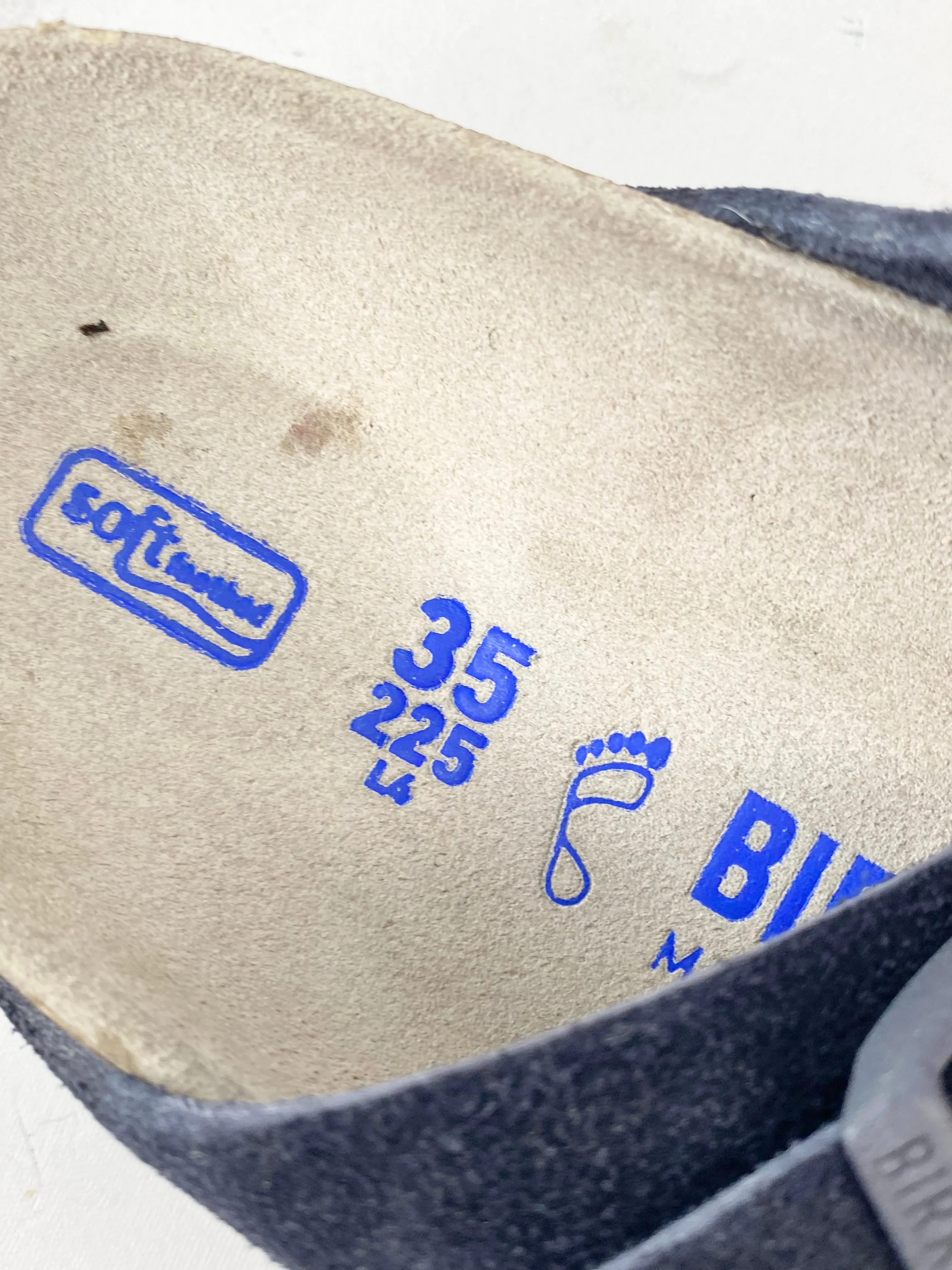 Birkenstock Arizona Midnight Blue Suede Sandals - EU35