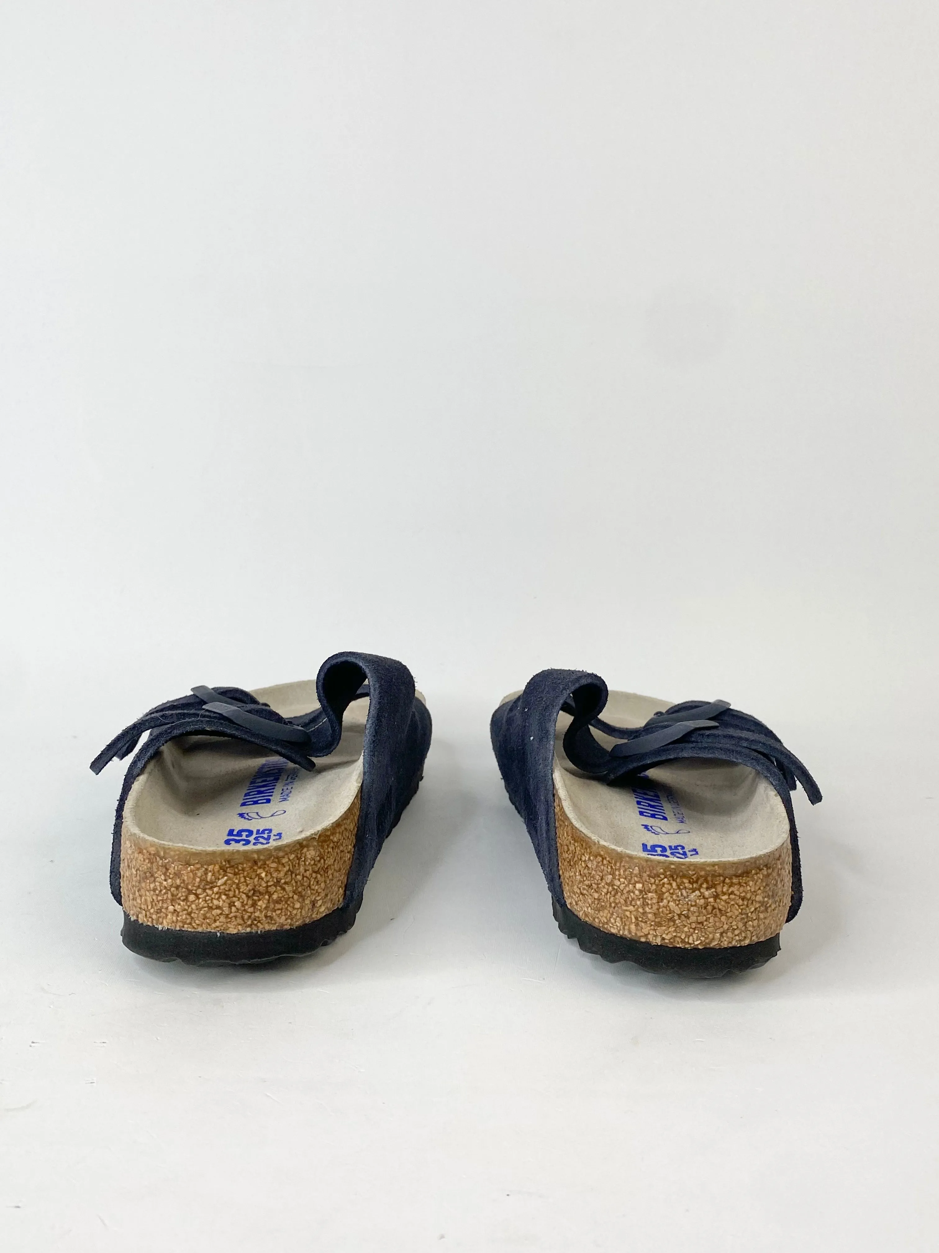 Birkenstock Arizona Midnight Blue Suede Sandals - EU35
