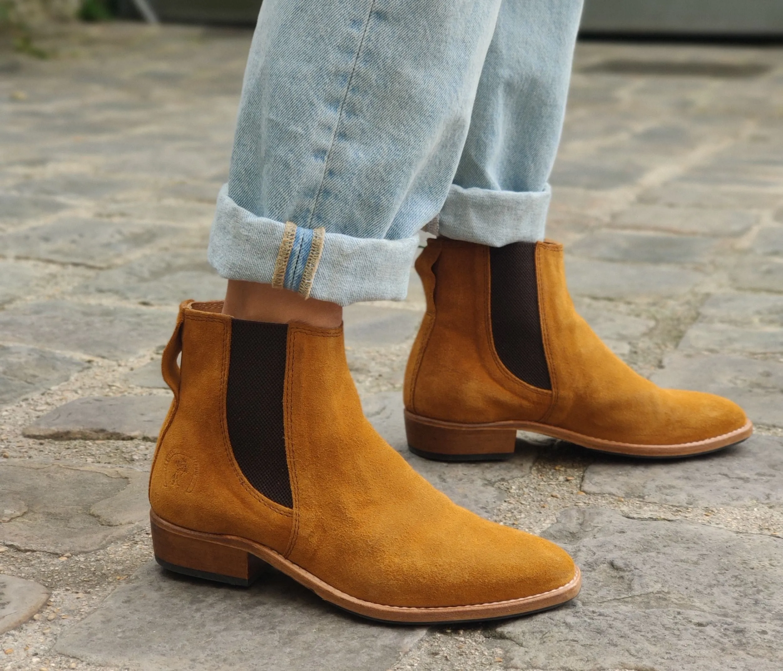 Béline Paris Women's Velvet Squirrel Ankle Boot