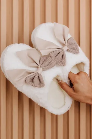 Bow Plush Winter Slippers | PRE ORDER