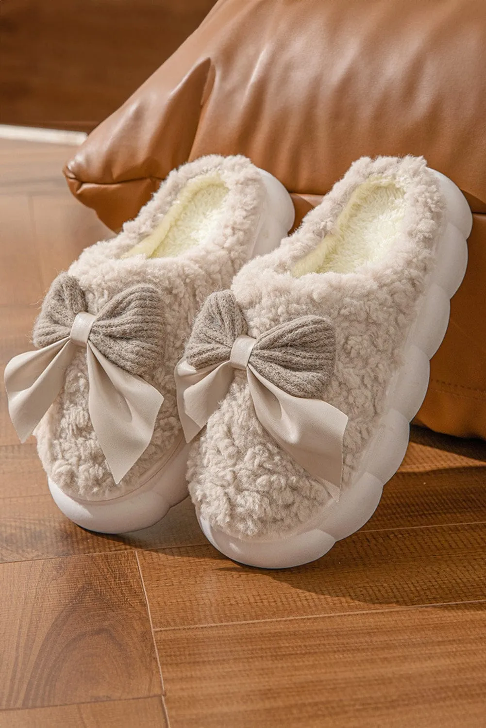 Bow Plush Winter Slippers | PRE ORDER