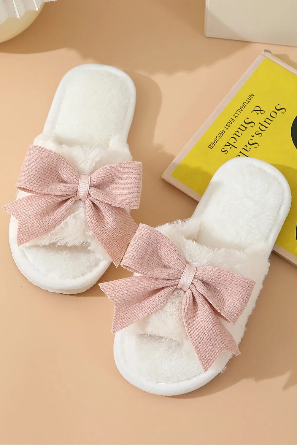 Bowknot Fluffy Slippers | DROPSHIP