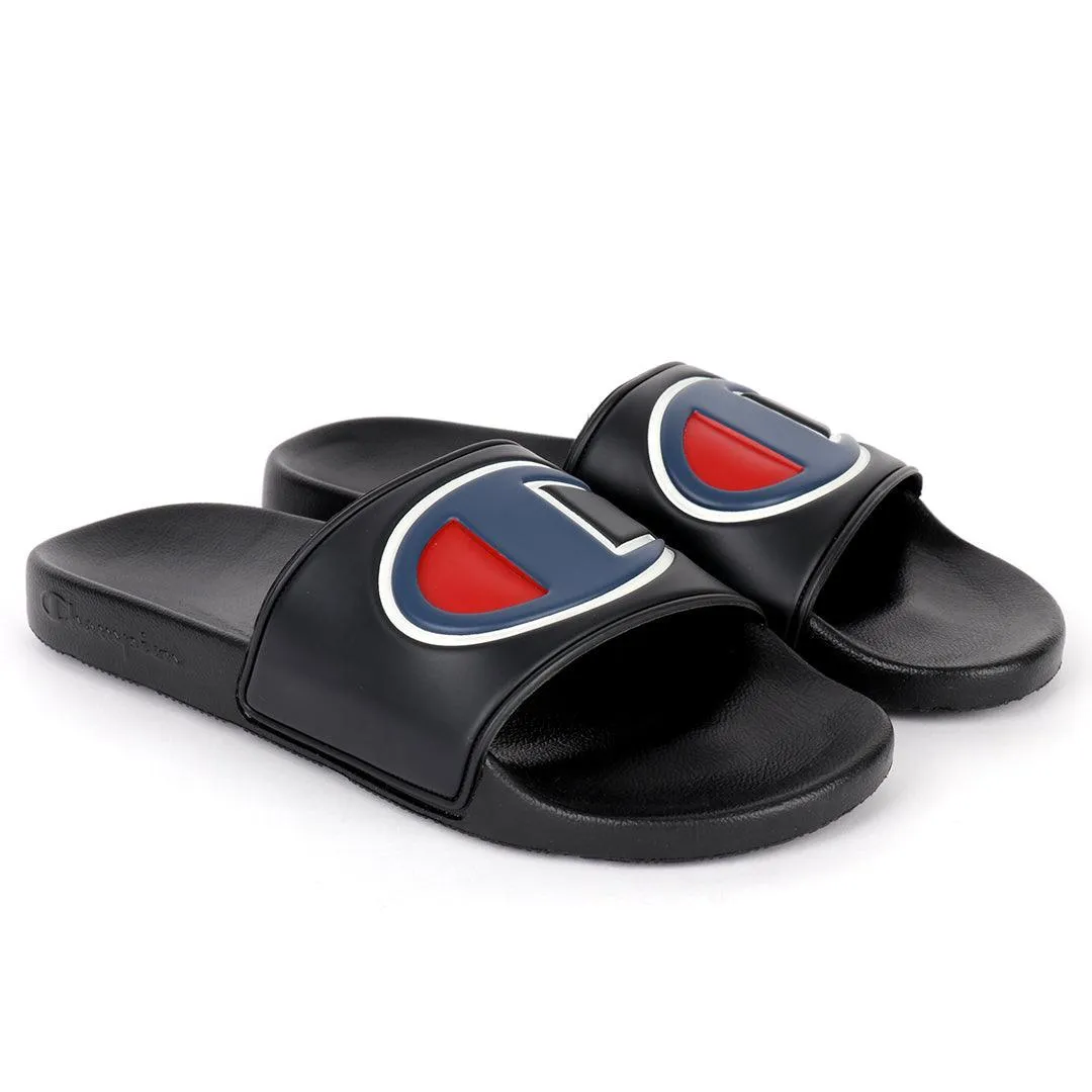 Champ Life Circle Logo Ipo Men's Slides -Black