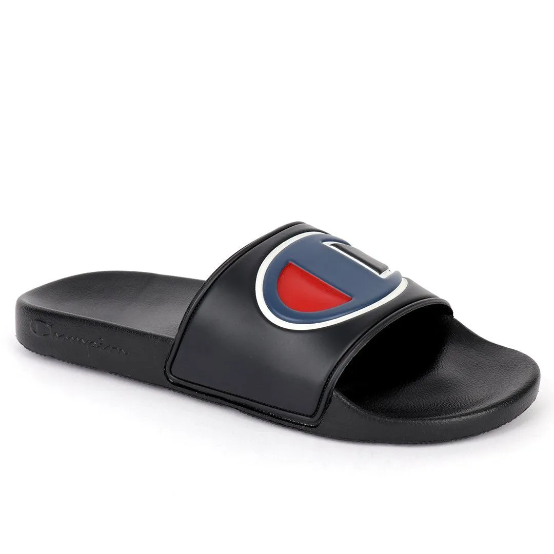 Champ Life Circle Logo Ipo Men's Slides -Black