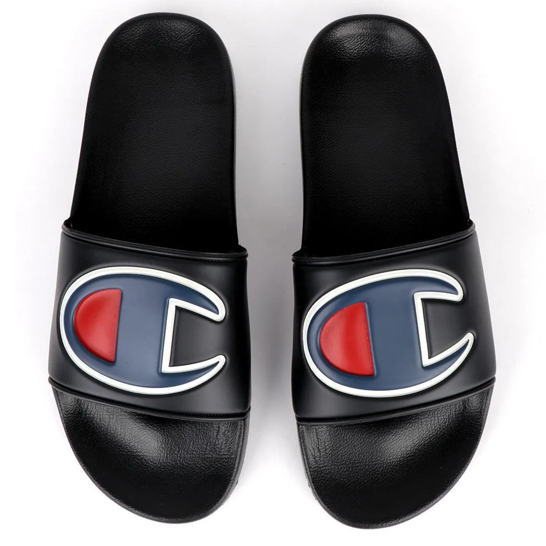 Champ Life Circle Logo Ipo Men's Slides -Black