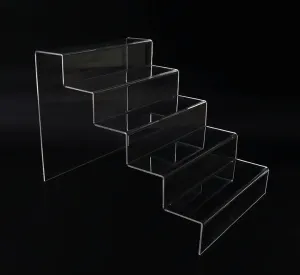 Clear Acrylic Riser Five Step Display