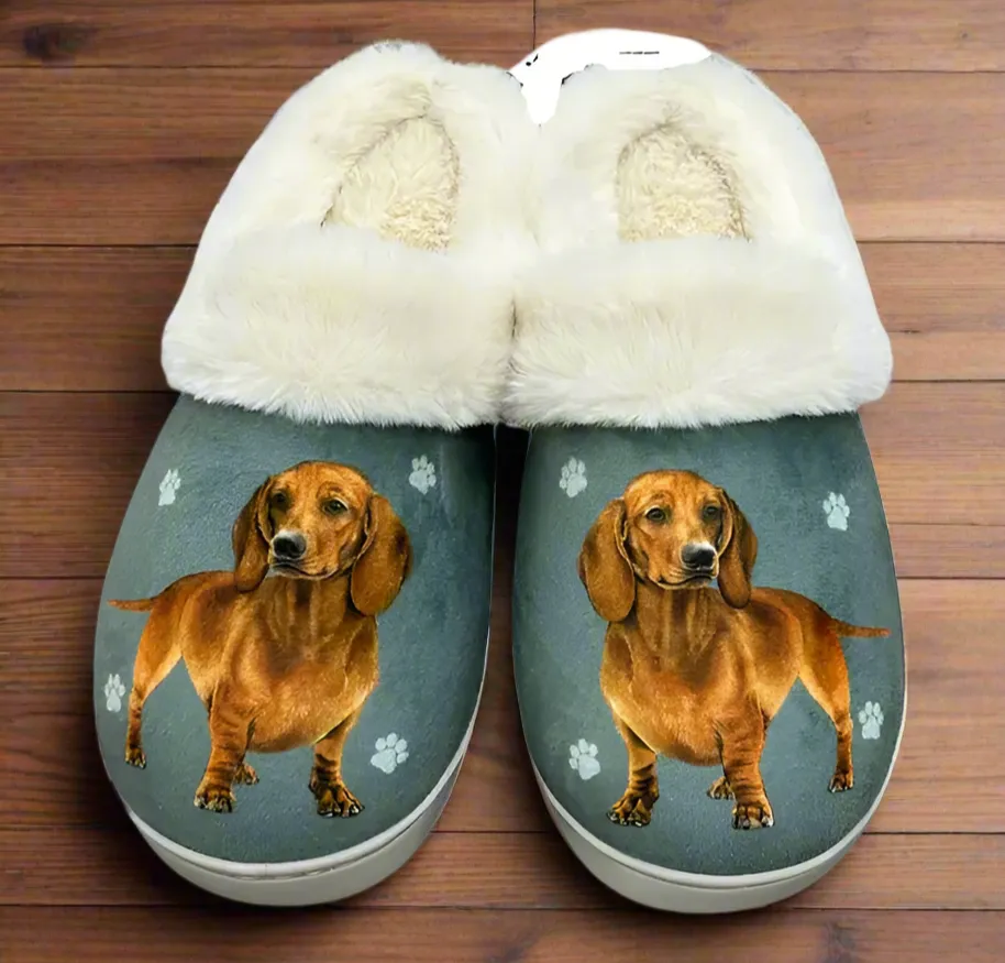 Dachshund Red Snuggs Slippers