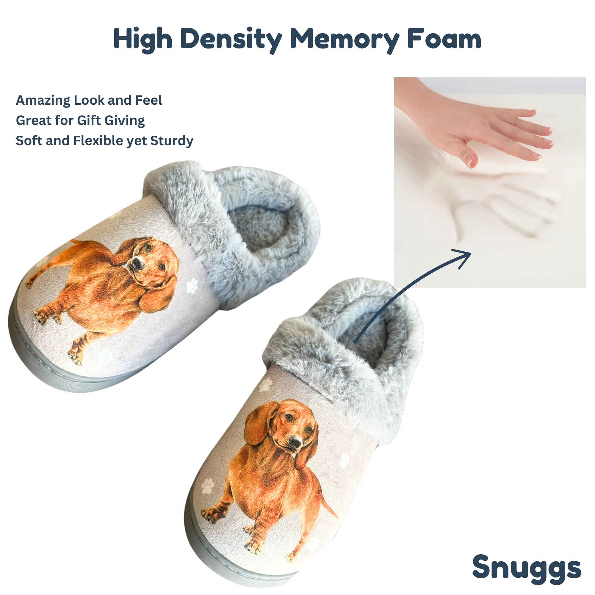 Dachshund Red Snuggs Slippers