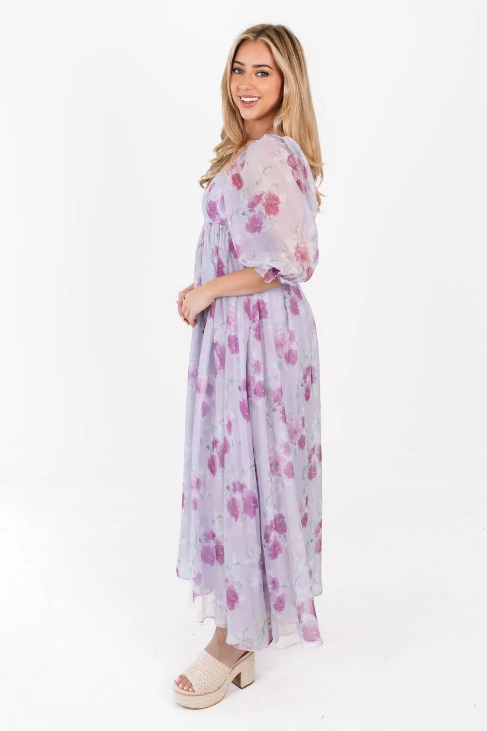 Double Take Midi Dress - Lavender