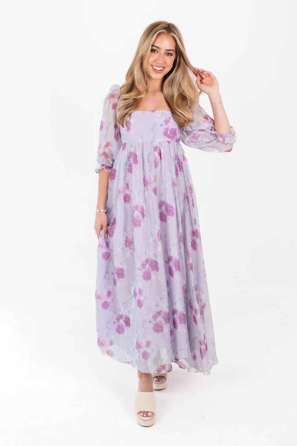Double Take Midi Dress - Lavender