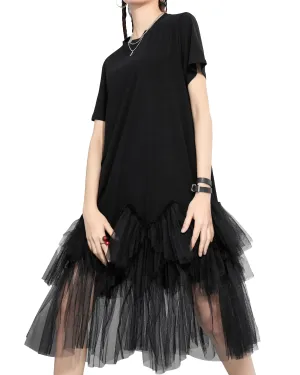 ❤ellazhu Tshirt Oversized Tulle Tutu Dresses GY2266