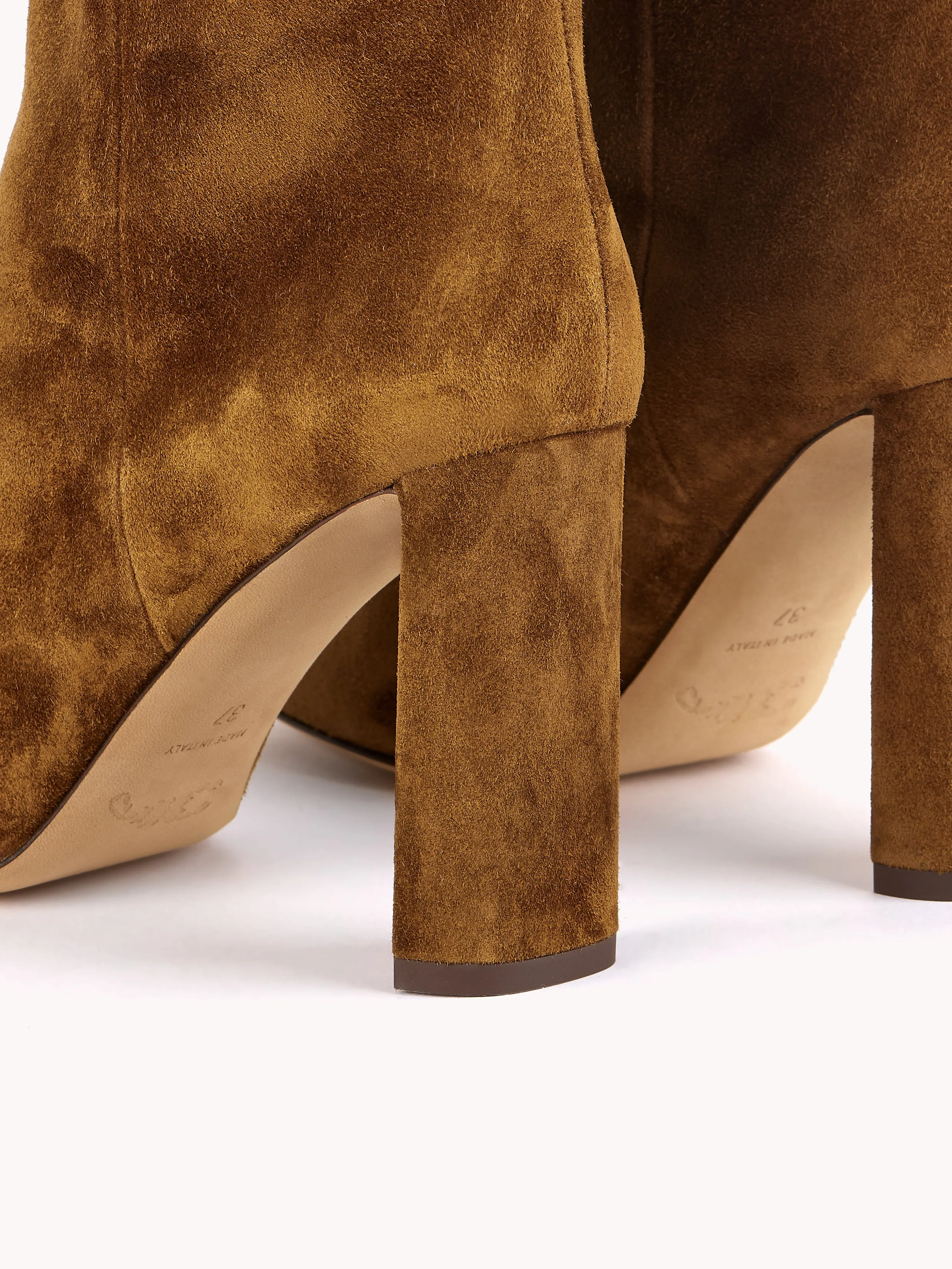 Gabriella High-heel Espresso Suede Ankle Boots