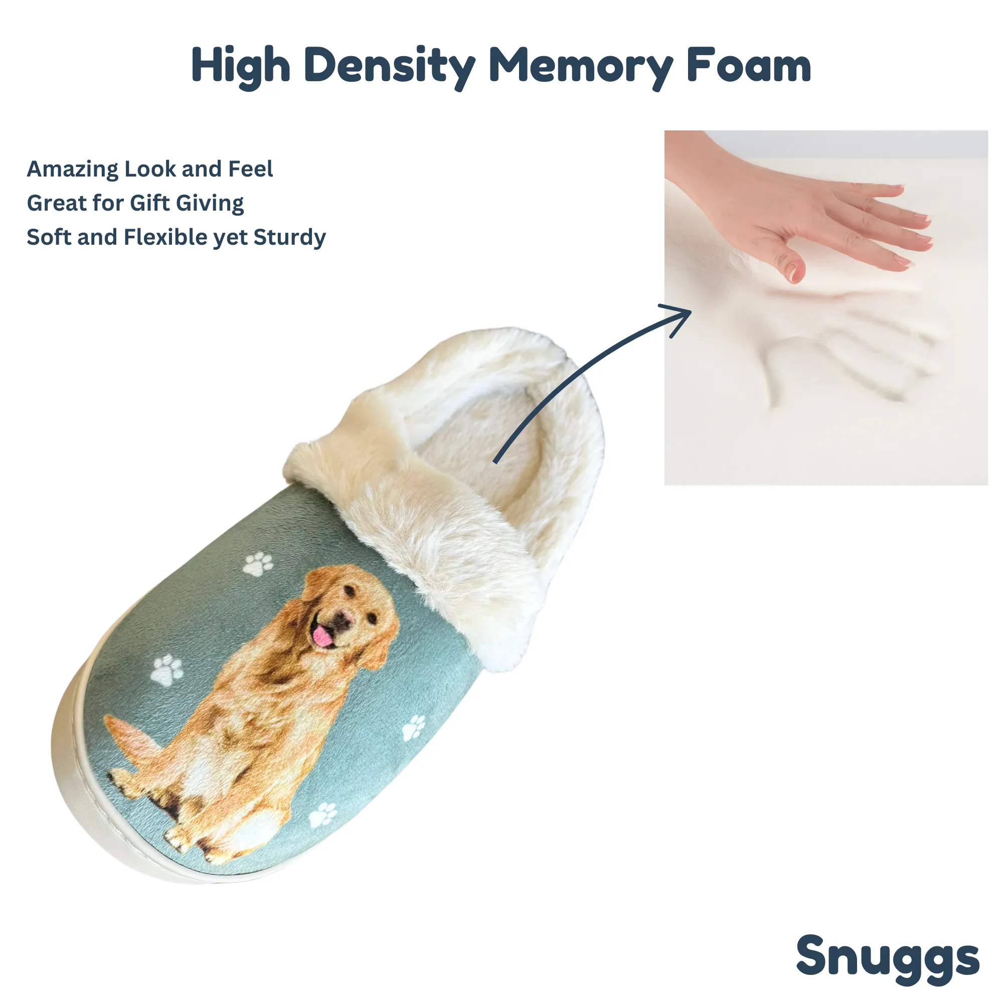 Golden Retriever Snuggs Slippers