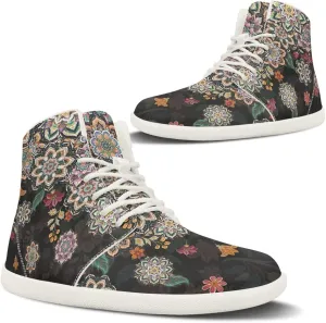 High Top Sneakers for Women Leather Shoes Trendy Men's Barefoot Shoes
