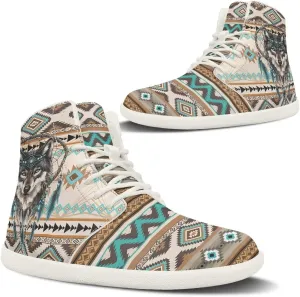 High Top Sneakers for Women Leather Shoes Trendy Men's Barefoot Shoes