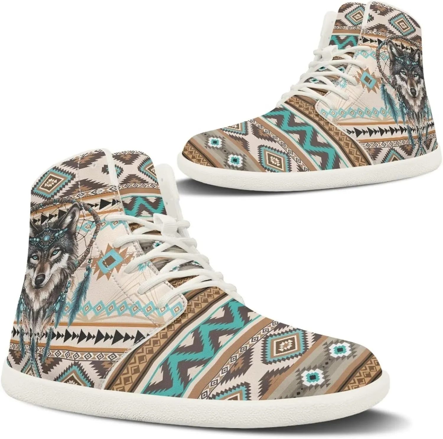 High Top Sneakers for Women Leather Shoes Trendy Men's Barefoot Shoes