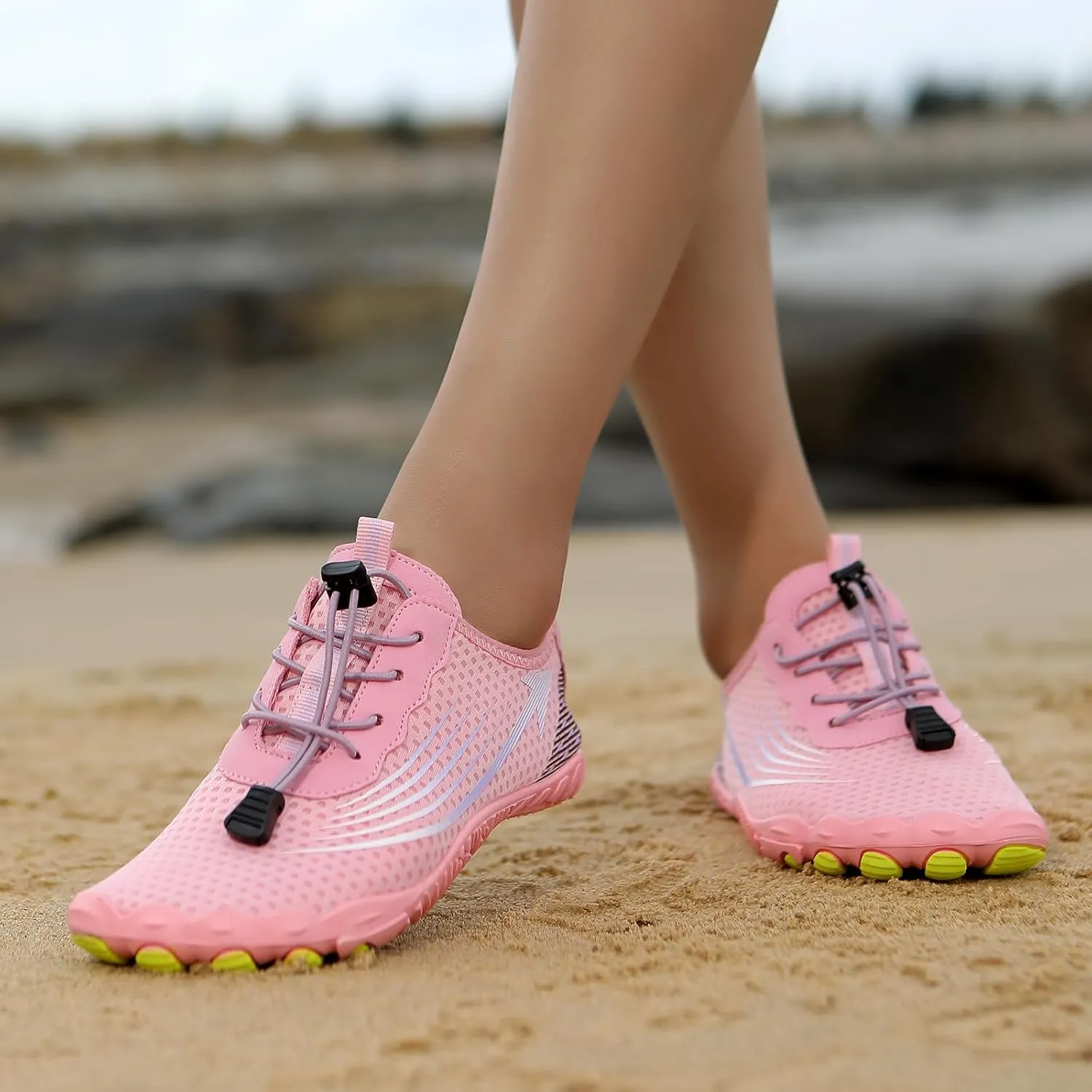 Hike Barefoot Footwear Womens Men Unisex Breathable & Non-Slip Athletic Wide Toe Water Shoes Hiking Swim Outdoor Beach Quick-Dry Aqua Pool Socks Surfing Exercise Adult Sock River Lake Kayaking