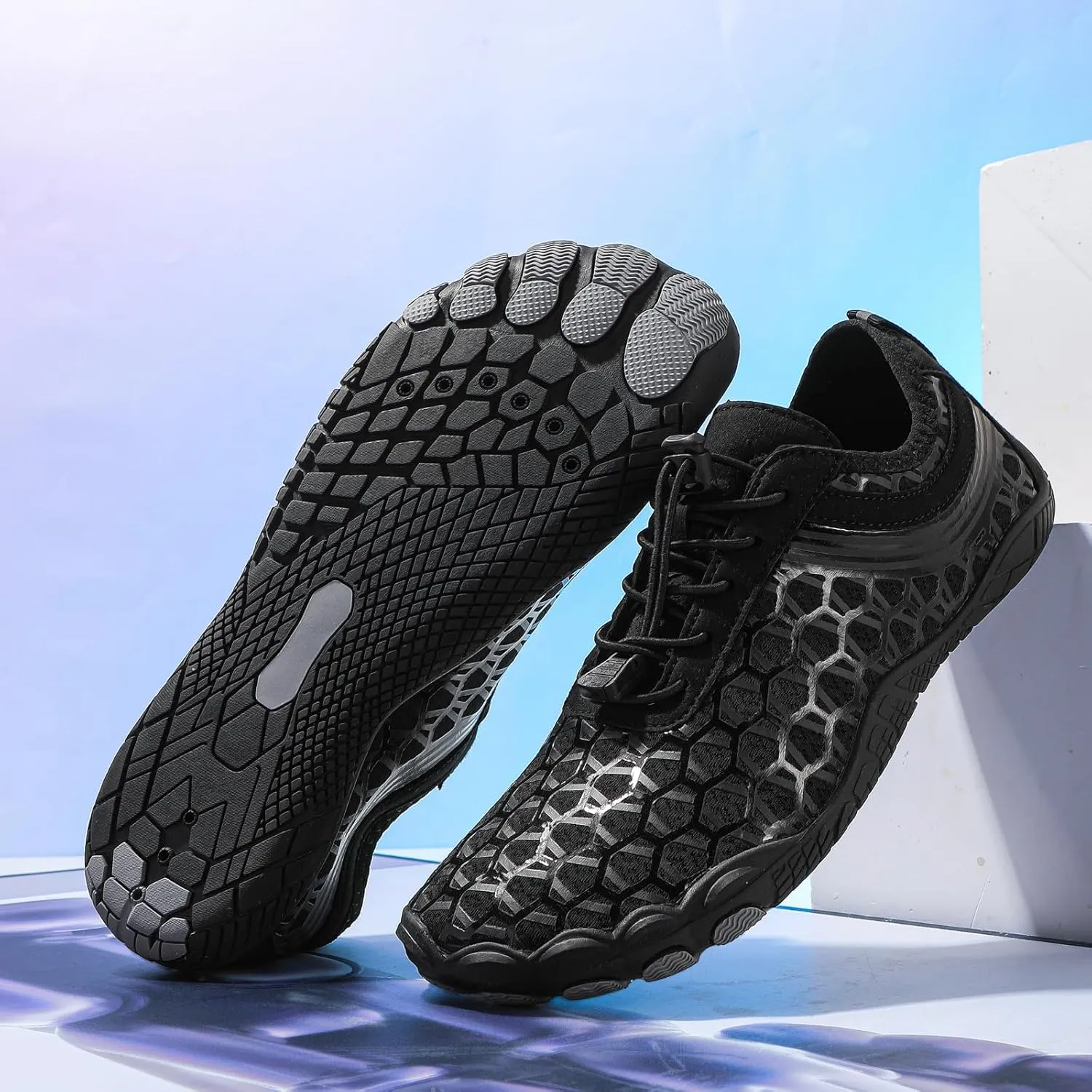 Hike Barefoot Shoes for Women Men Breathable Non-Slip Athletic Footwear Wide Toe Water Hiking Neuropathy Grounded Comfort Wear Pro Box Healthy Unisex Outdoor Beach Sneakers Diabetic Shoe