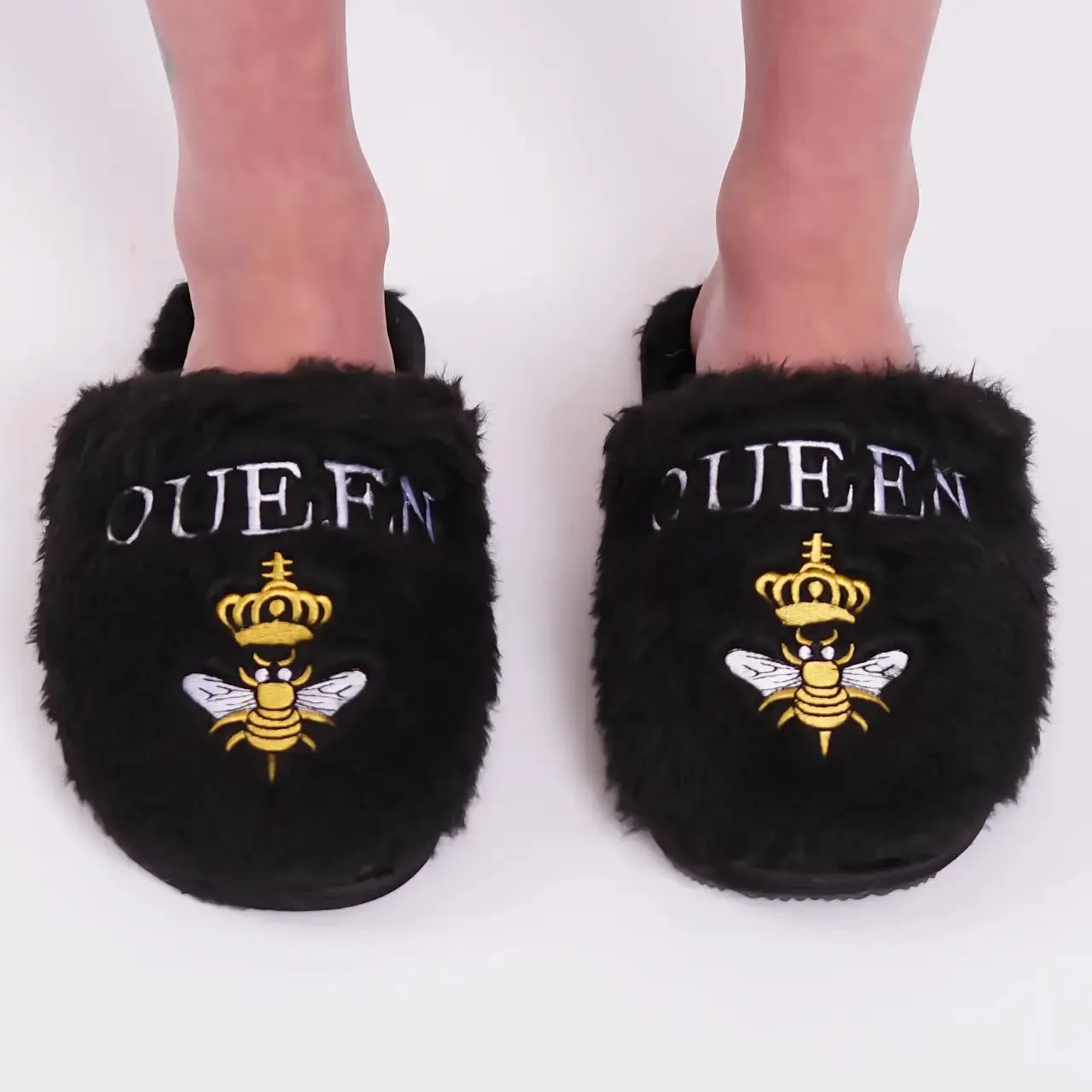 LA TRADING CO BEL AIR SLIPPERS - Queen B (Black)
