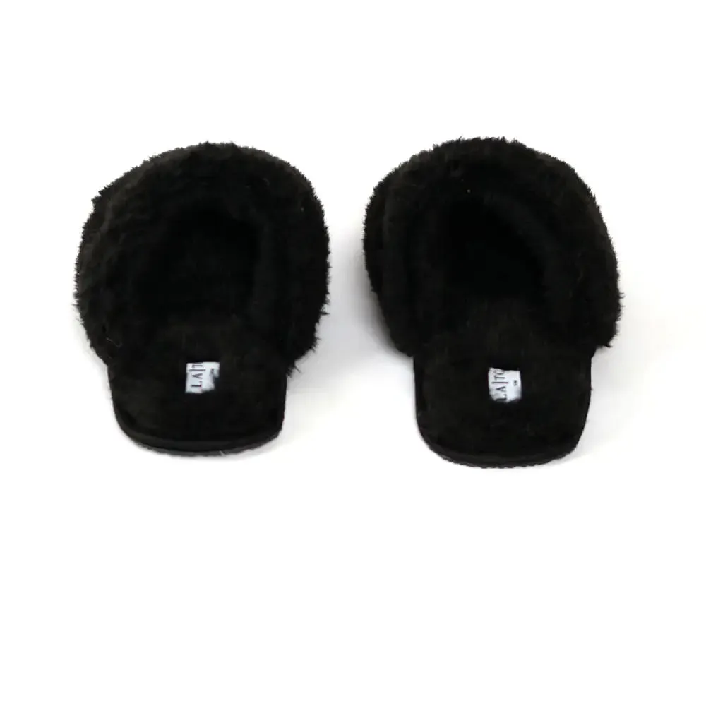 LA TRADING CO BEL AIR SLIPPERS - Queen B (Black)