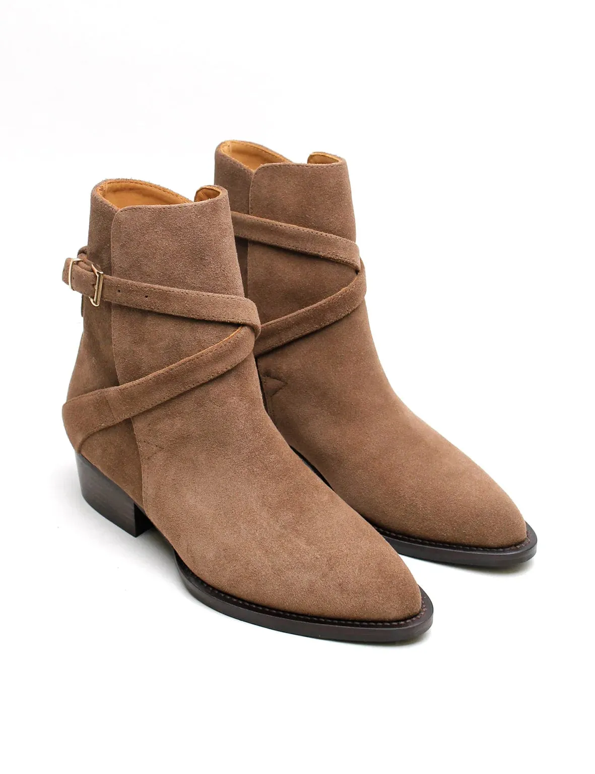 La Tribe | Jess Western Boot - Carob Suede