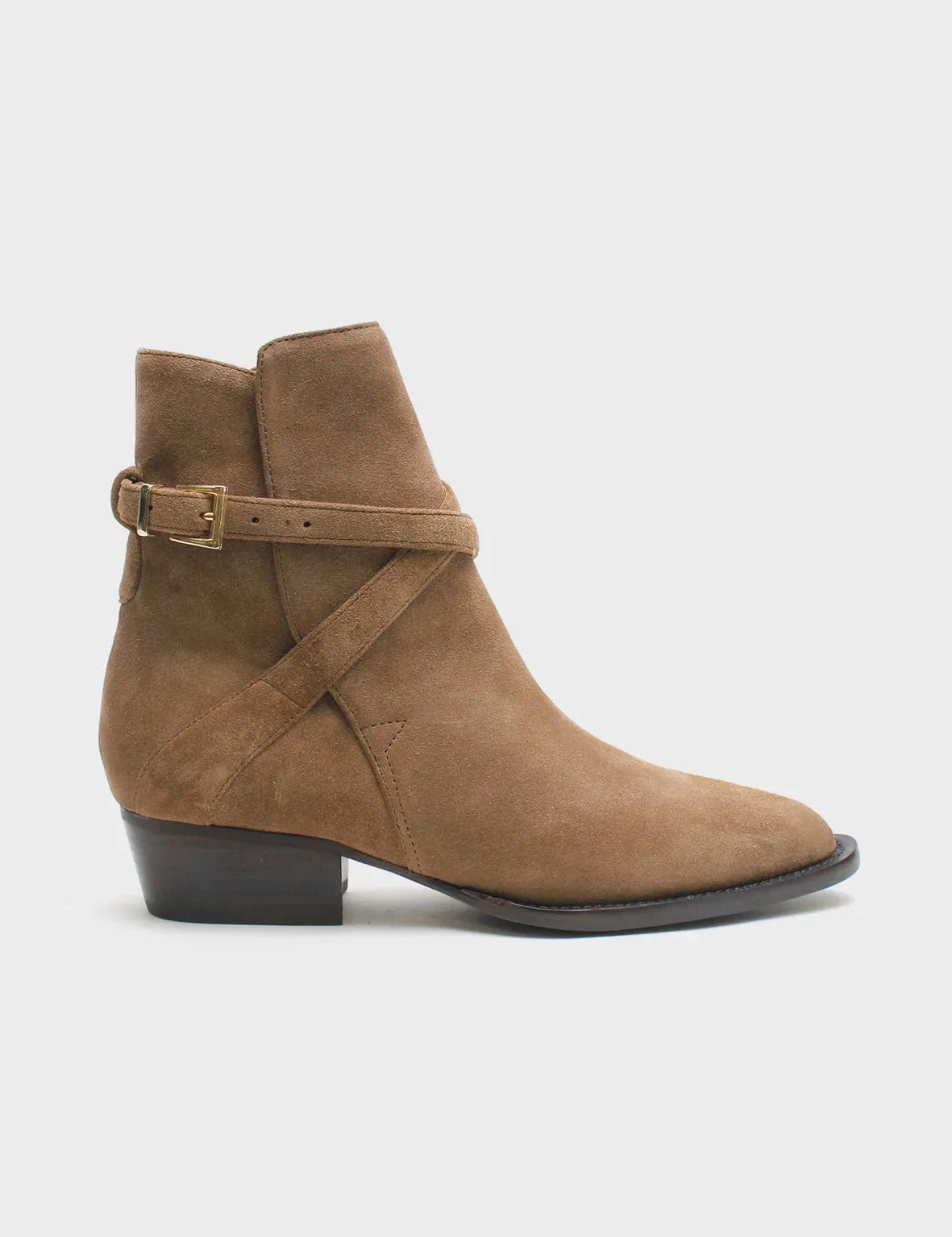 La Tribe | Jess Western Boot - Carob Suede