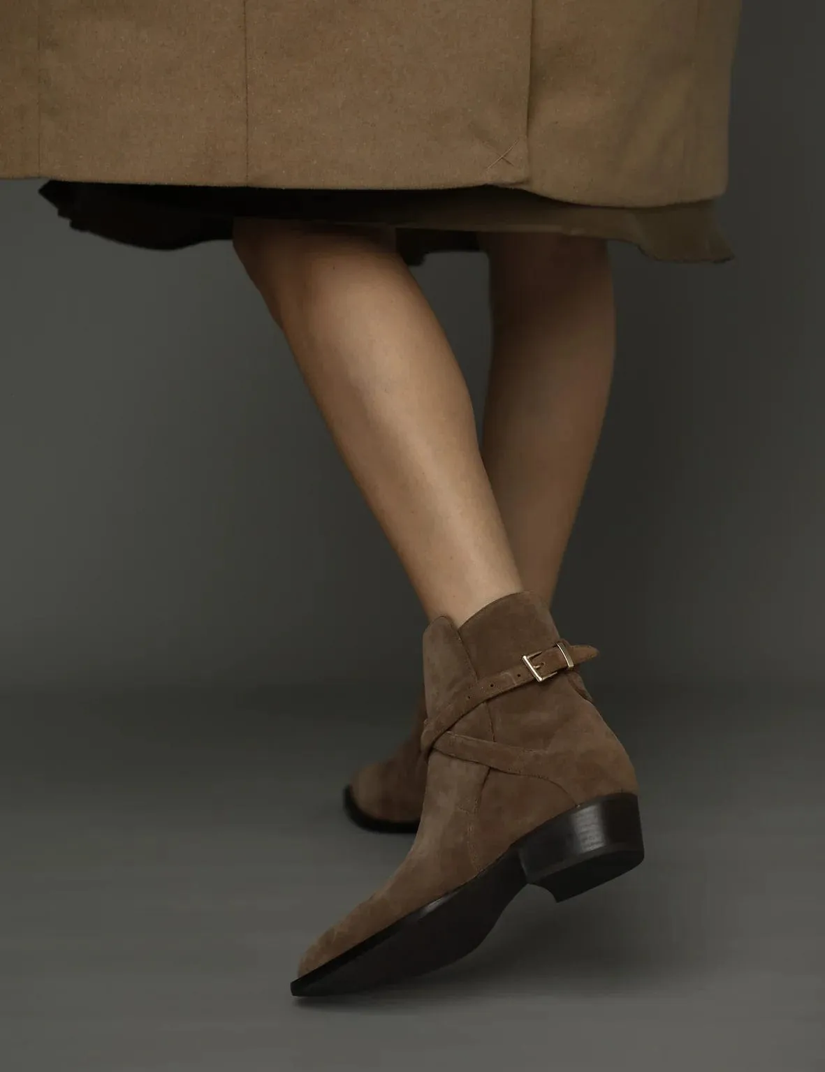 La Tribe | Jess Western Boot - Carob Suede
