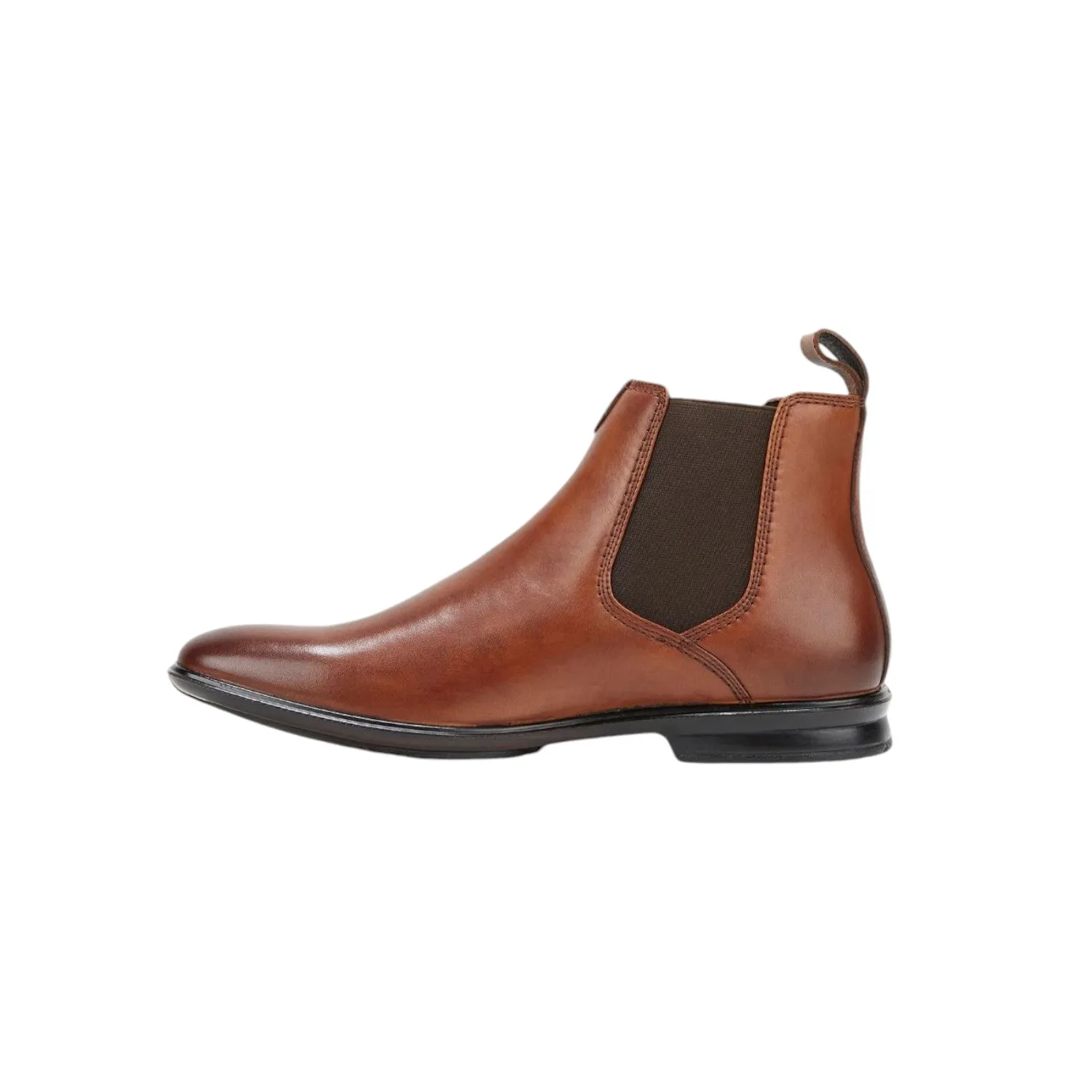 Mens Hush Puppies Chelsea Boots Tan Burnish