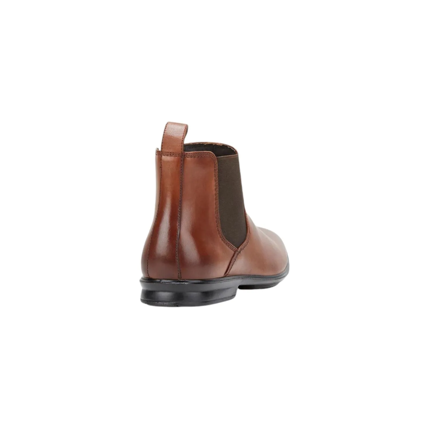 Mens Hush Puppies Chelsea Boots Tan Burnish