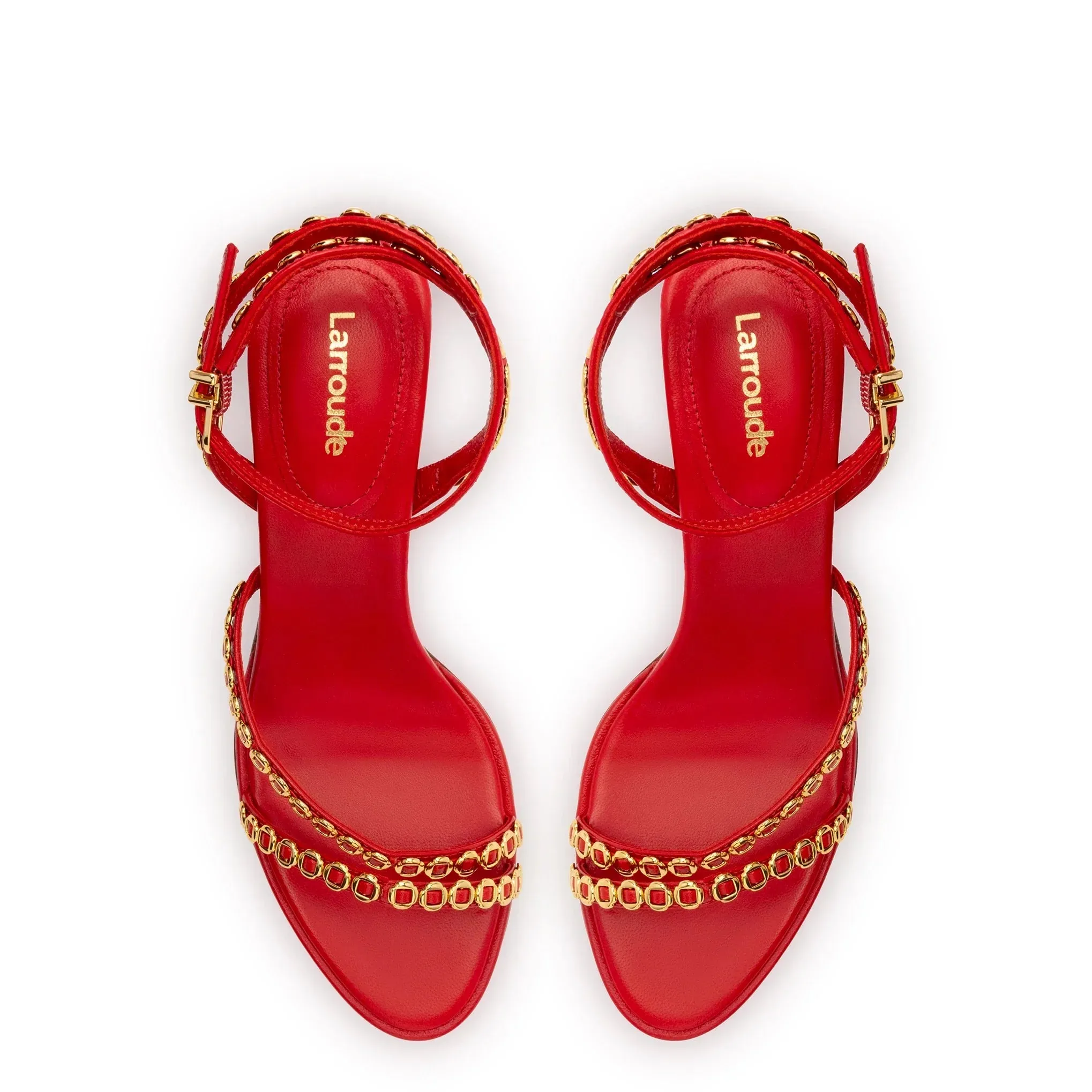 Milanina Mini Sandal In Scarlet Leather