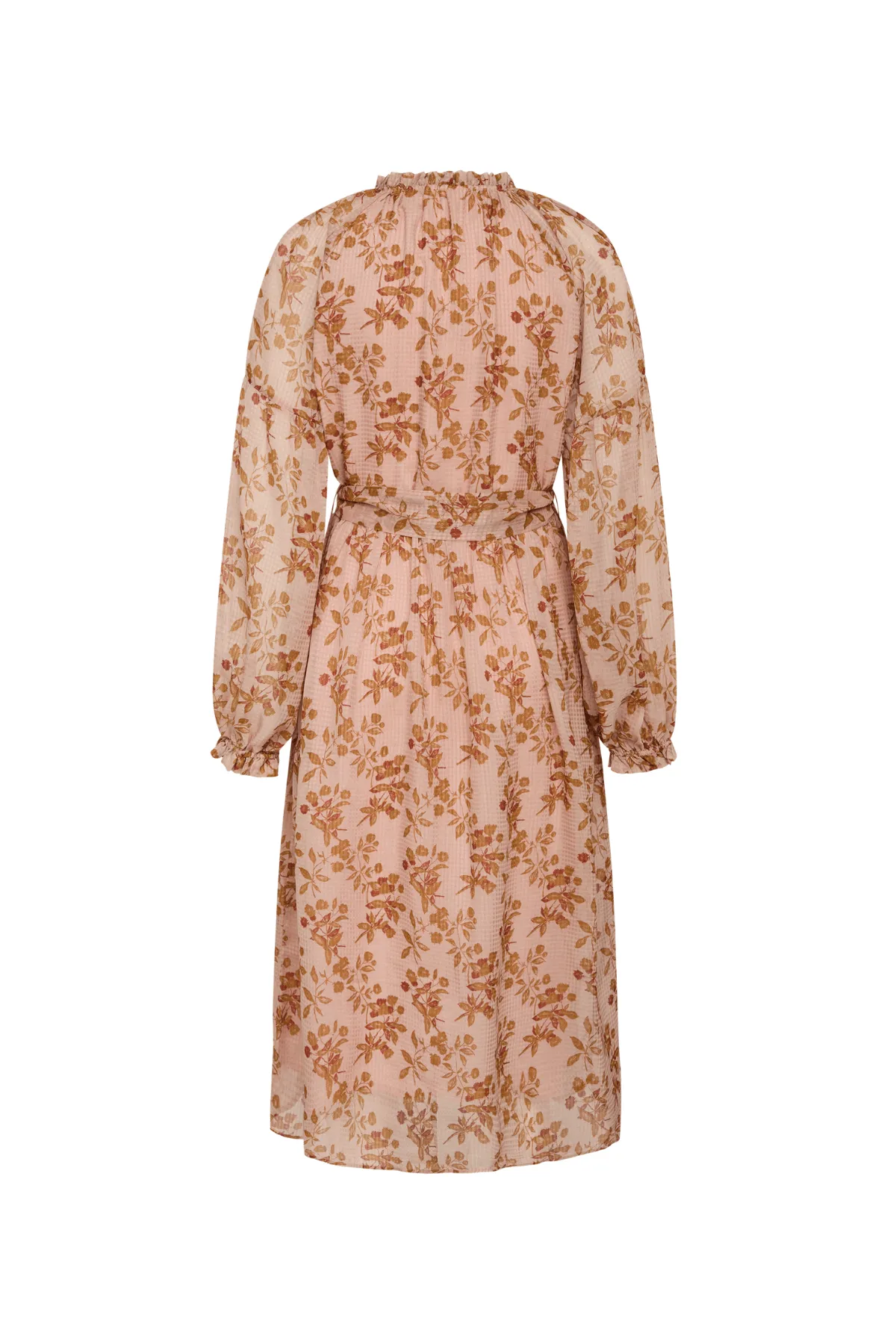 NICOLINE DRESS PRINT ROSE/BROWN