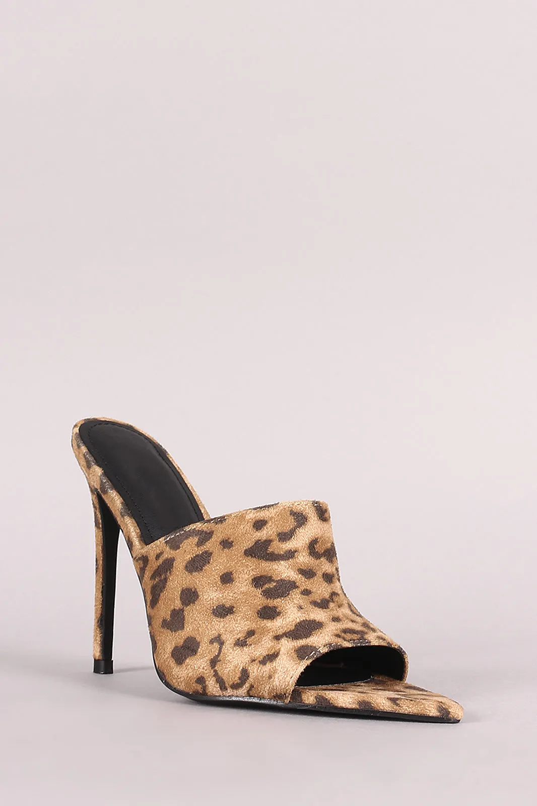 Pointed Open Toe Stiletto Mule Heel