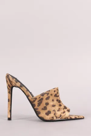 Pointed Open Toe Stiletto Mule Heel