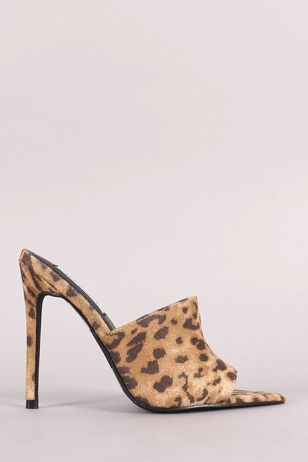 Pointed Open Toe Stiletto Mule Heel