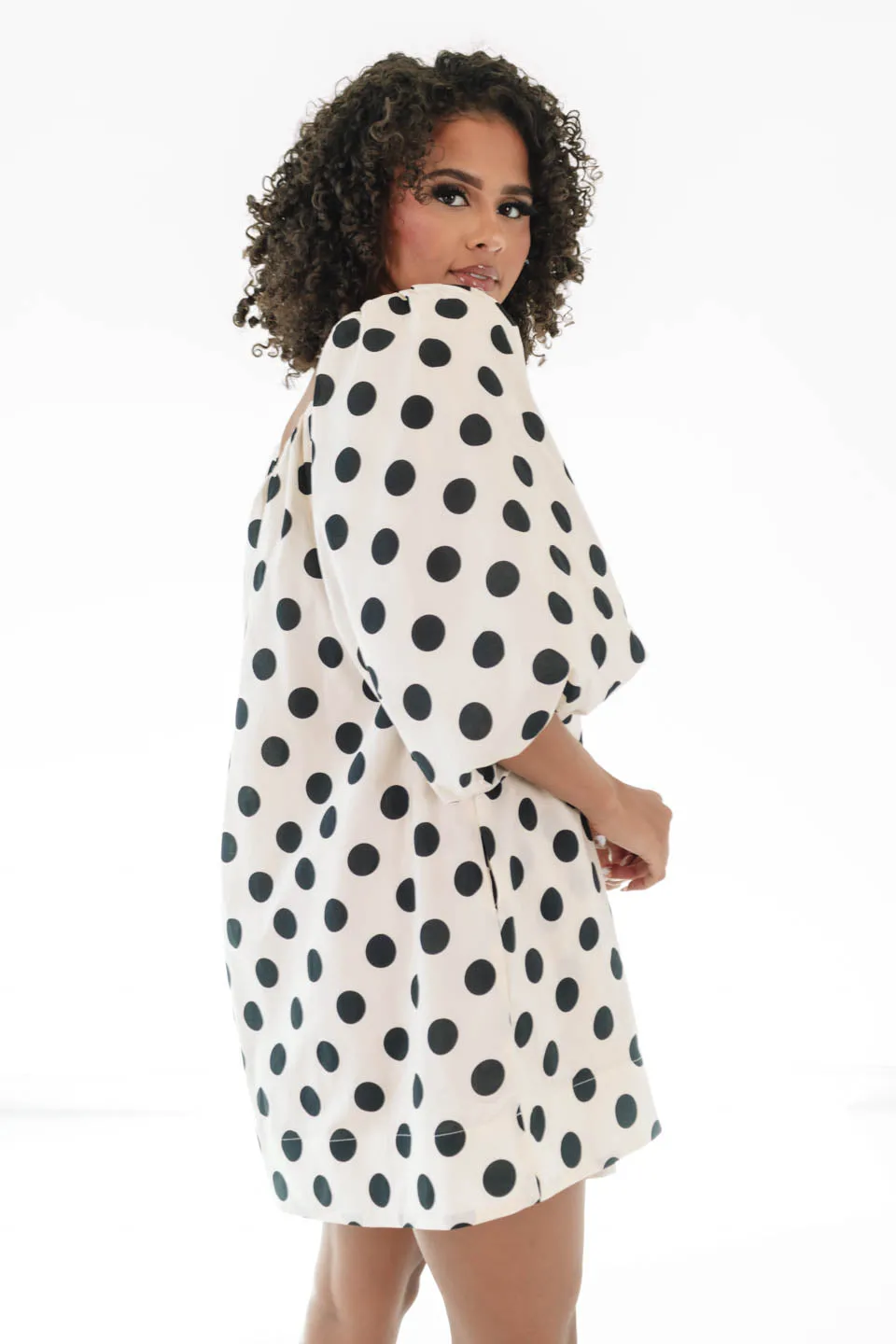 Pull Me In Dress - Cream