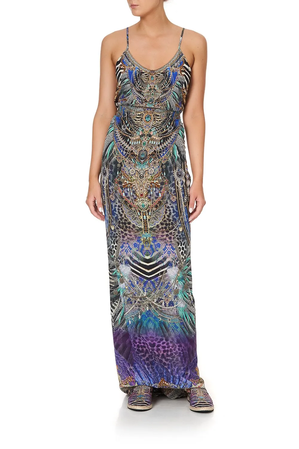 ROUND NECK KAFTAN ANIMAL ARMY