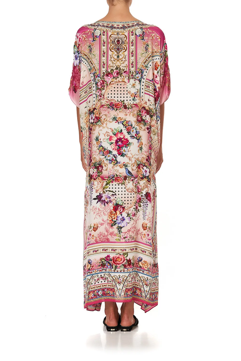 ROUND NECK KAFTAN SUMMONED BY A ROSE