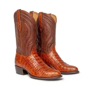 Rujo Boots Men's The Blake Caramel Caiman Tail Boots