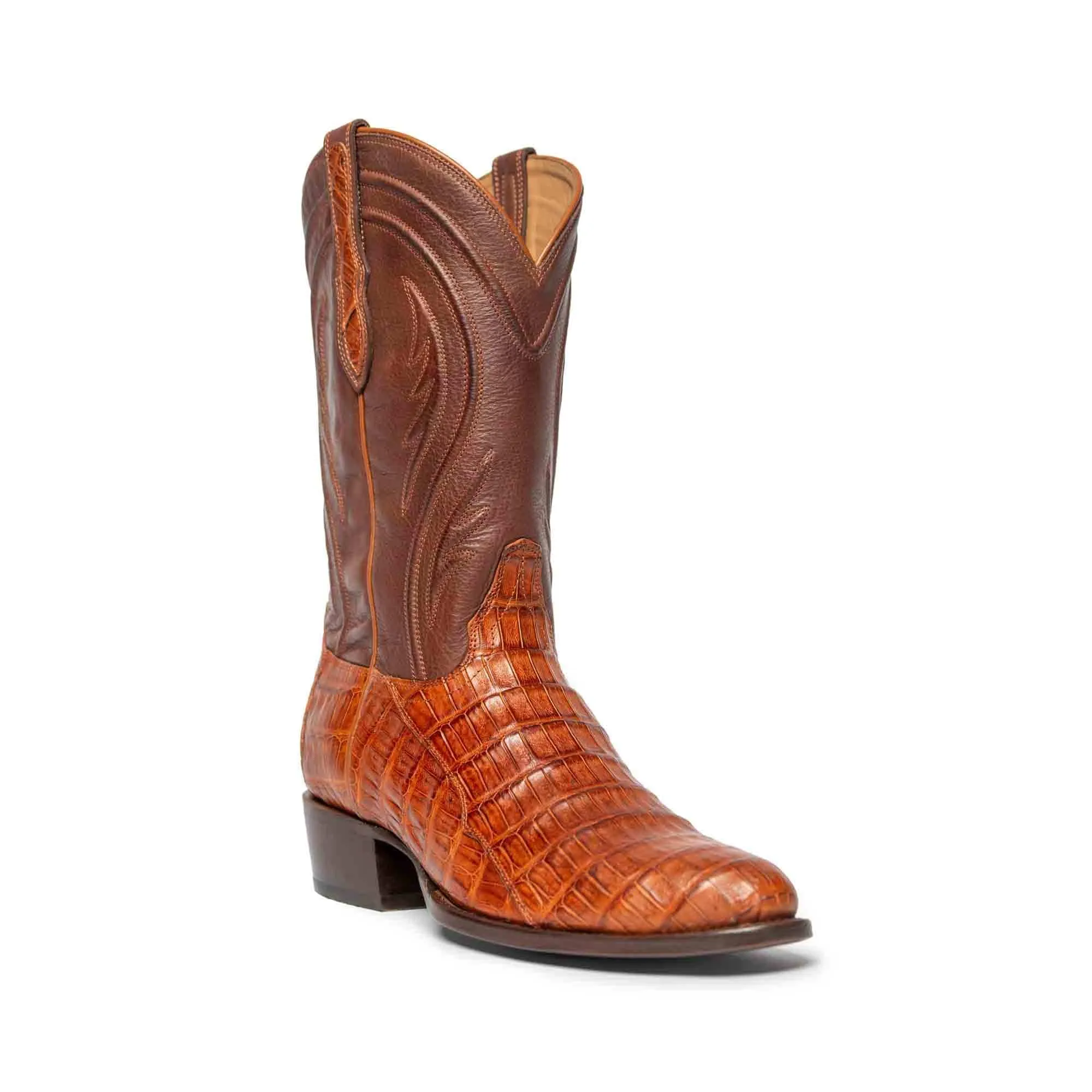Rujo Boots Men's The Blake Caramel Caiman Tail Boots
