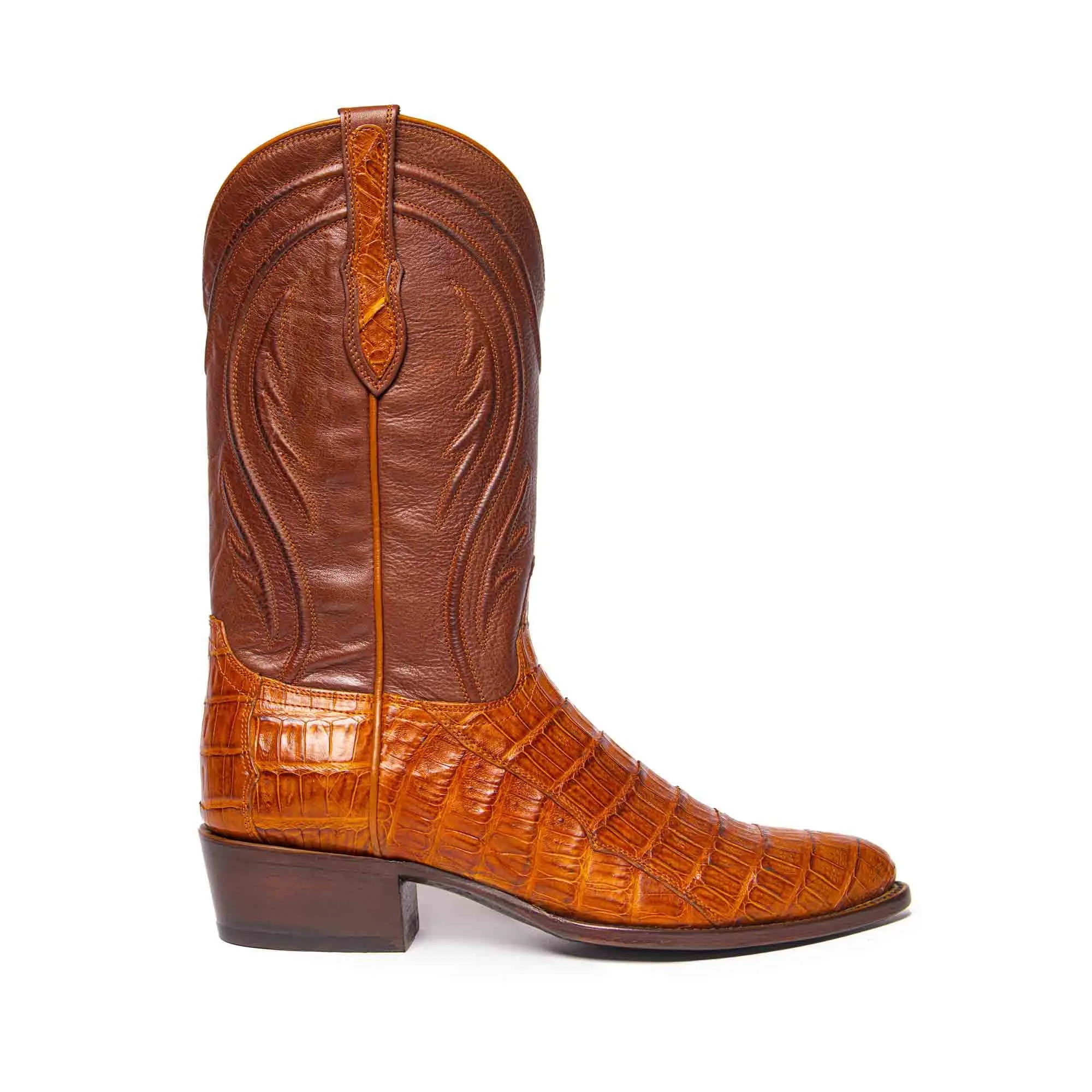 Rujo Boots Men's The Blake Caramel Caiman Tail Boots