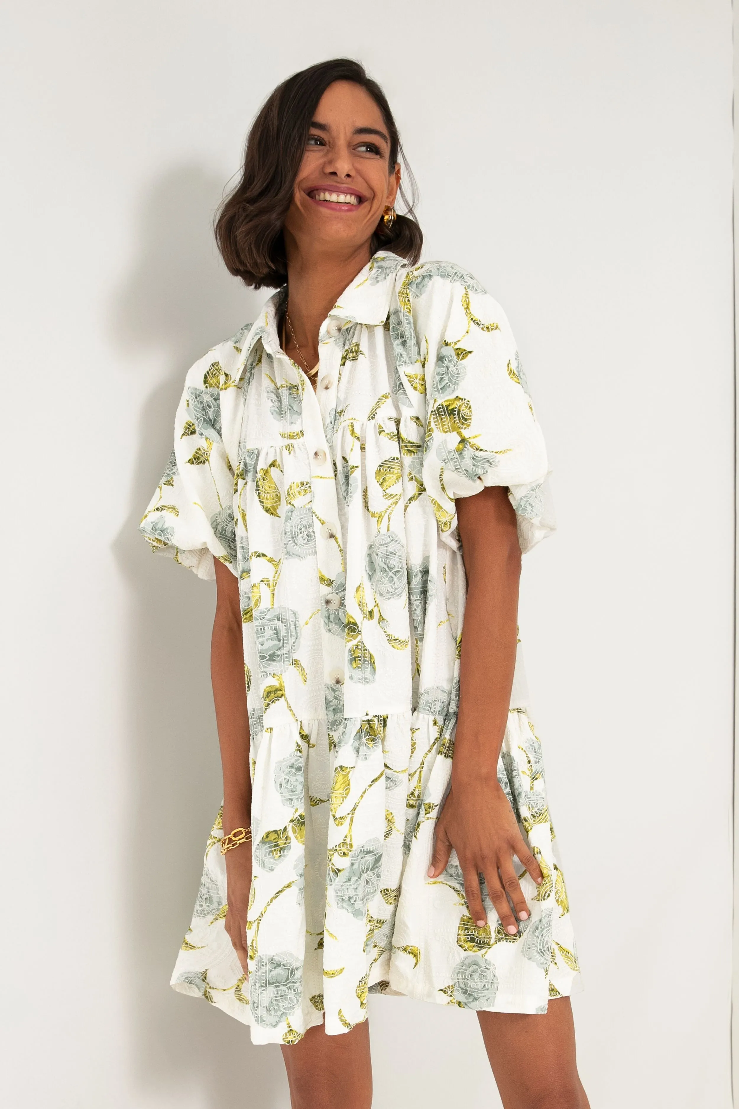 Sage Blue Jayla Shirt Dress